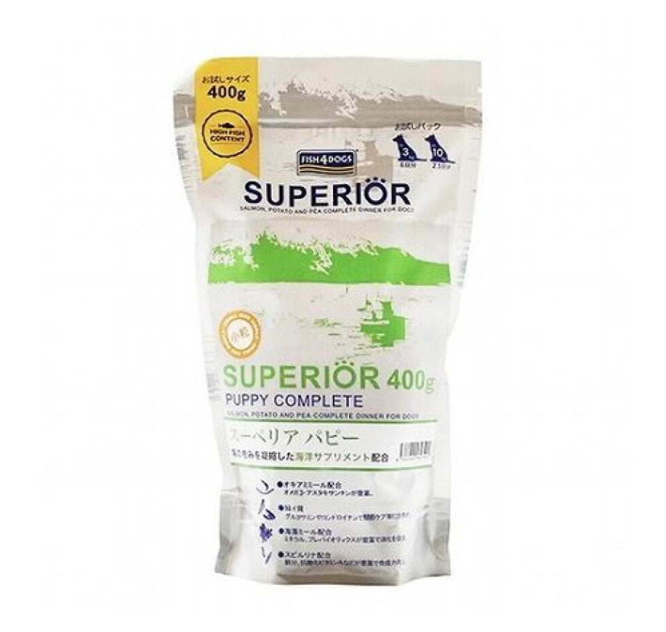 【小粒】FISH4DOGS スーペリア パピー 妊娠・授乳期 400g/1.5kg / 3kg