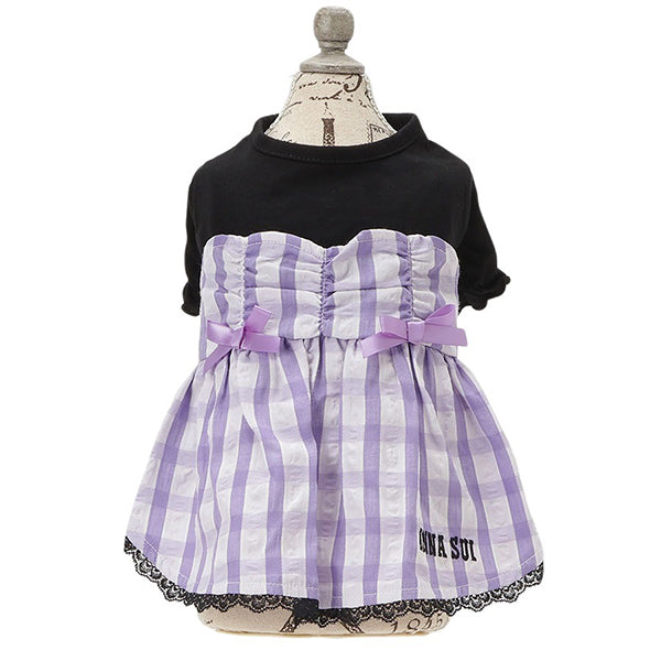 ANNA SUI ギンガムチェックドッキングワンピース