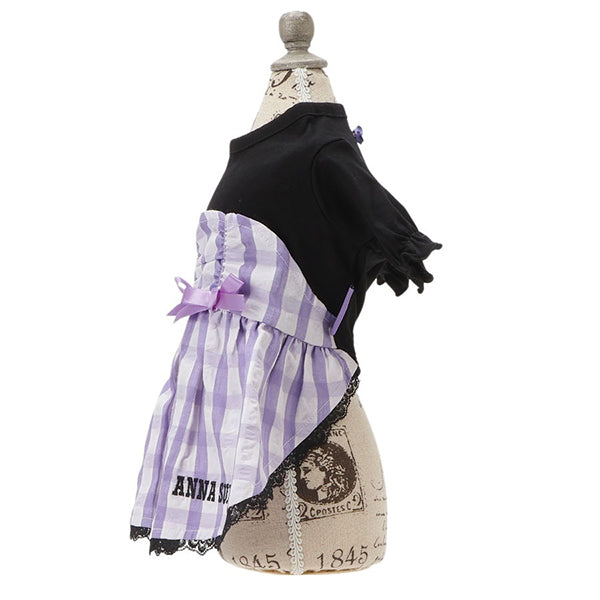 ANNA SUI ギンガムチェックドッキングワンピース