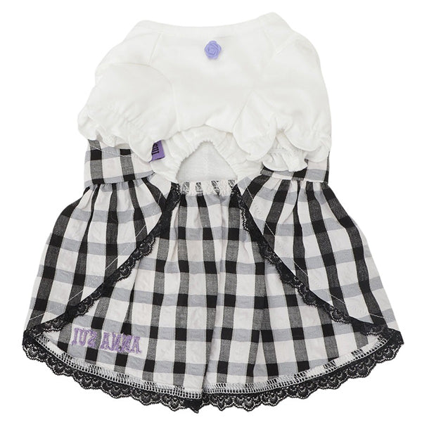 ANNA SUI ギンガムチェックドッキングワンピース