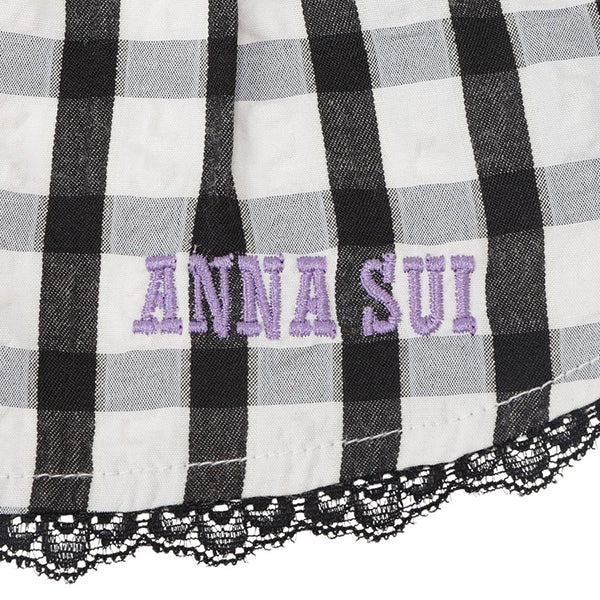 ANNA SUI ギンガムチェックドッキングワンピース