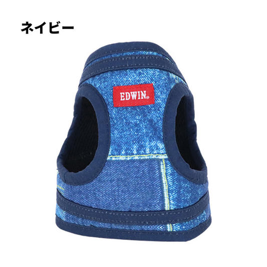 EDWIN パッチワークデニムプリントハーネス ネイビー S/M/L
