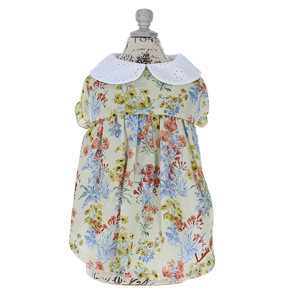 LAURA ASHLEY コットンレース襟ワンピース