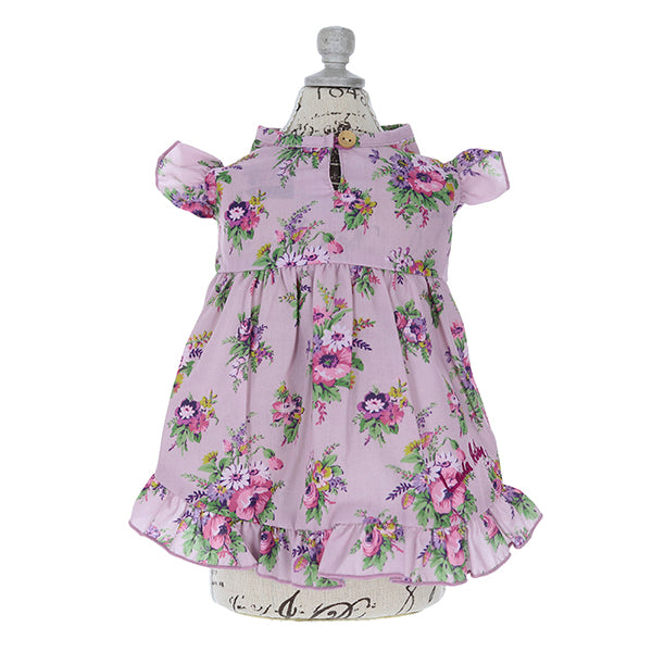 LAURA ASHLEY ショルダーフリルAラインワンピース