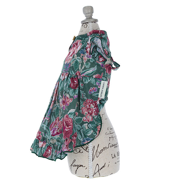 LAURA ASHLEY ショルダーフリルAラインワンピース