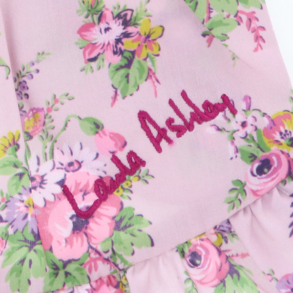 LAURA ASHLEY ショルダーフリルAラインワンピース