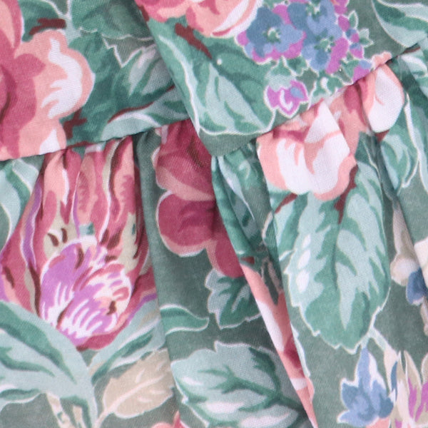 LAURA ASHLEY ショルダーフリルAラインワンピース