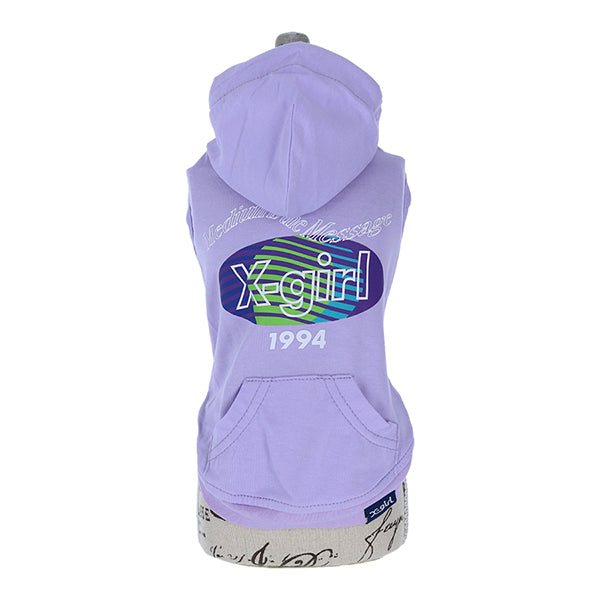 【COOL】【虫よけ】X-girl スプリットオーバルロゴフーディー
