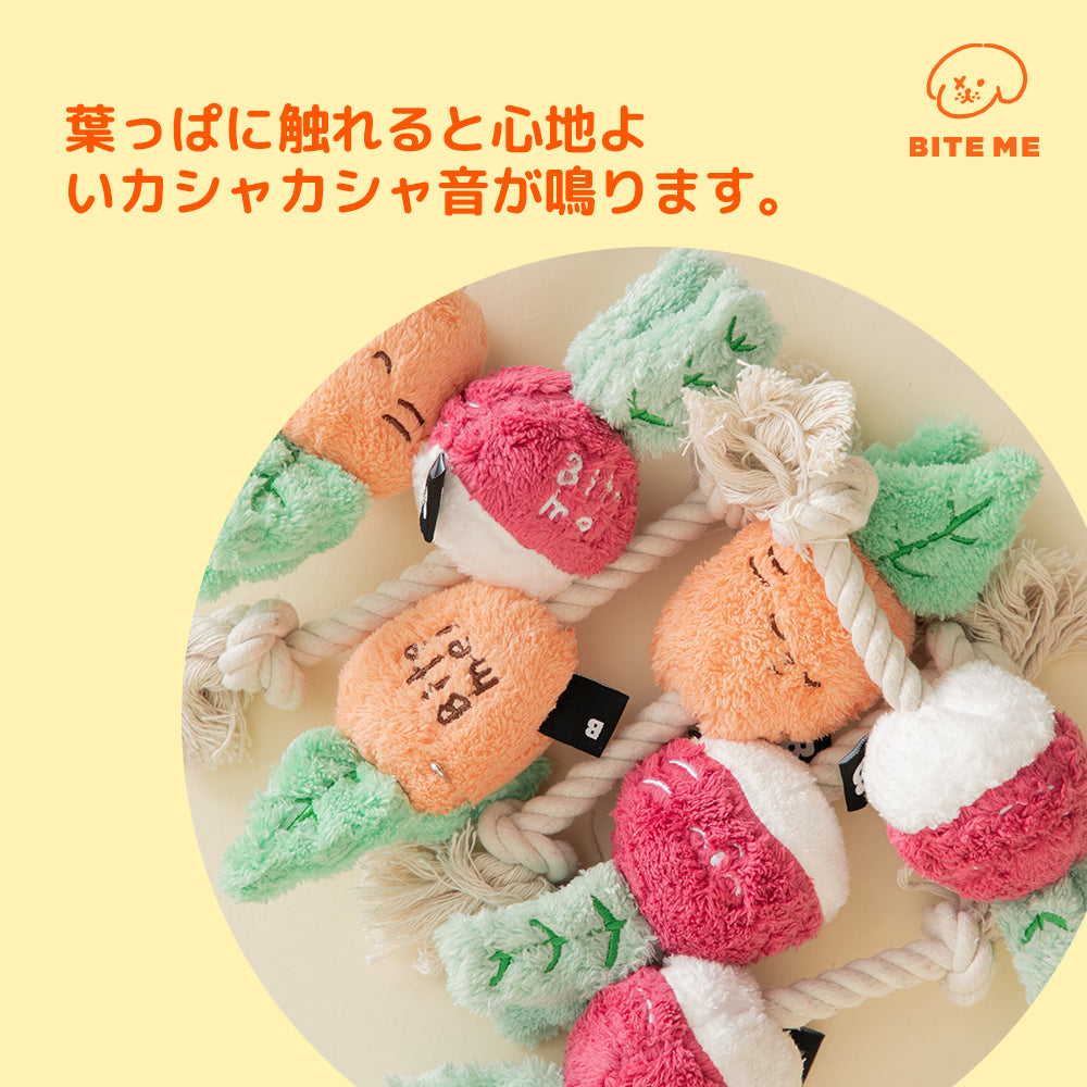 BITE ME 根菜ロープトイ にんじん/ビーツ