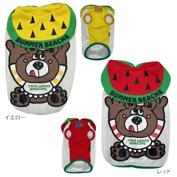 BEACHE HOLIC スイカベー君セーラータンクトップ イエロー/レッド