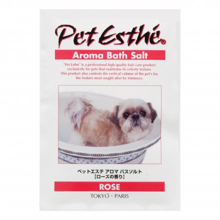 ペットエステ アロマバスソルト ローズの香り 15g