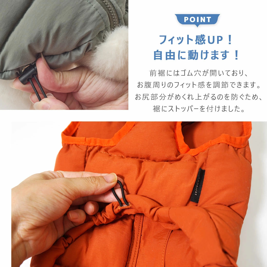 SHIELD COAT 背中開き人工羽毛ふわ軽ジャケット