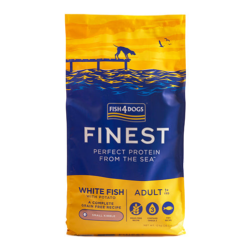FISH4DOGS　ファイネスト　オーシャンホワイトフィッシュ　小粒　400g / 1.5kg / 3kg / 6kg / 12kg
