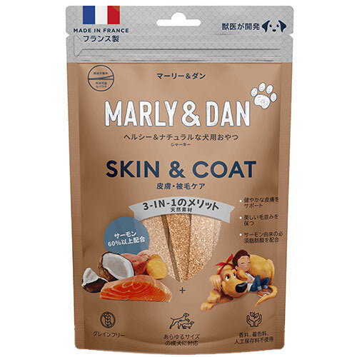マーリー＆ダン　ジャーキースナック　皮膚・被毛ケア　８０ｇ