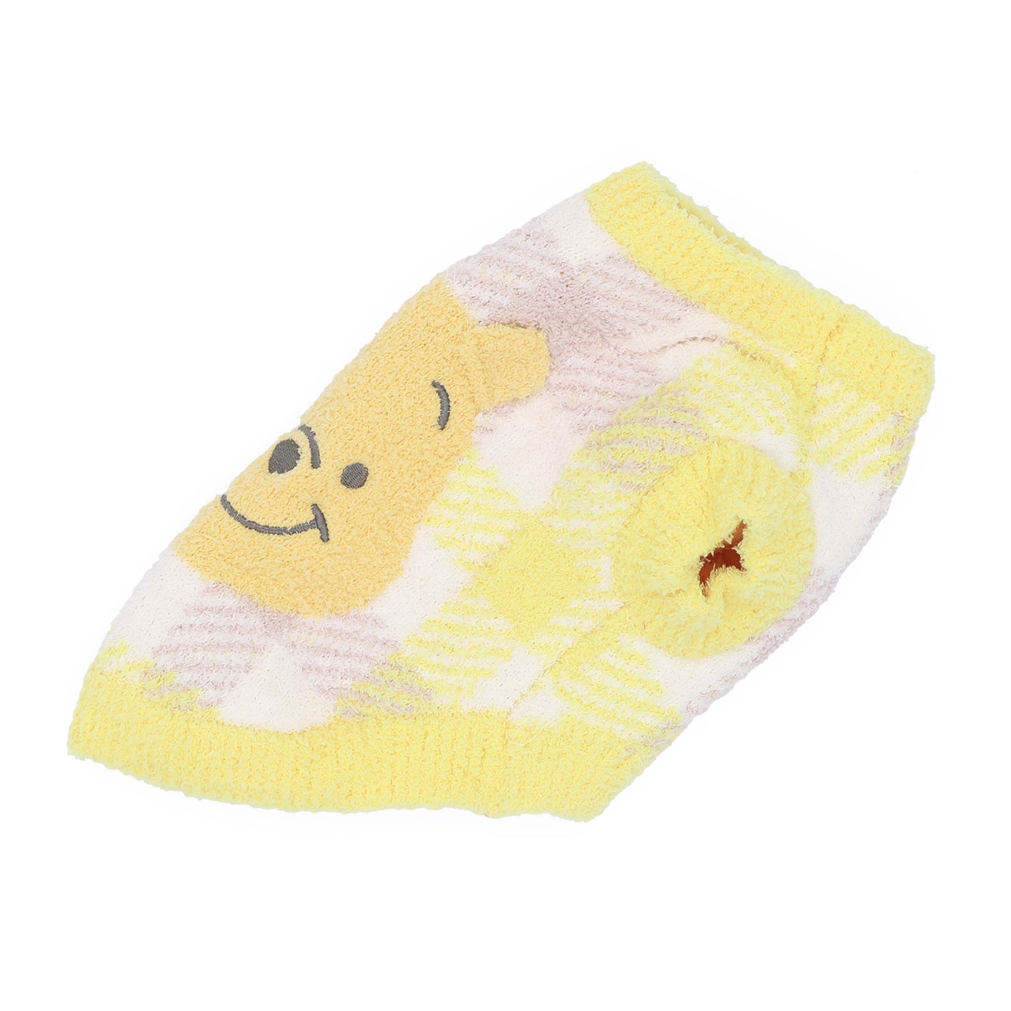 プーさんチェックシェニールニット