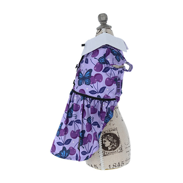 ANNA SUI　リボンタイチェリー総柄ワンピース