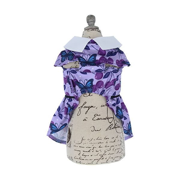 ANNA SUI　リボンタイチェリー総柄ワンピース