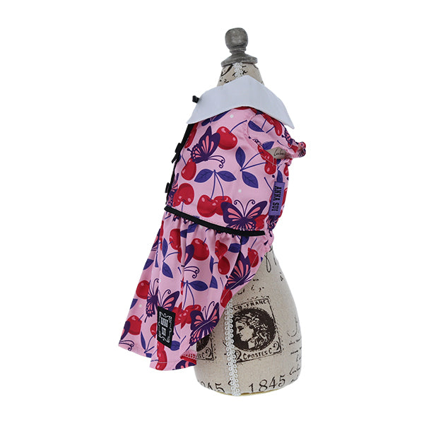 ANNA SUI　リボンタイチェリー総柄ワンピース