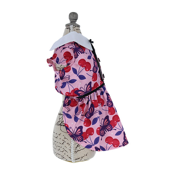 ANNA SUI　リボンタイチェリー総柄ワンピース
