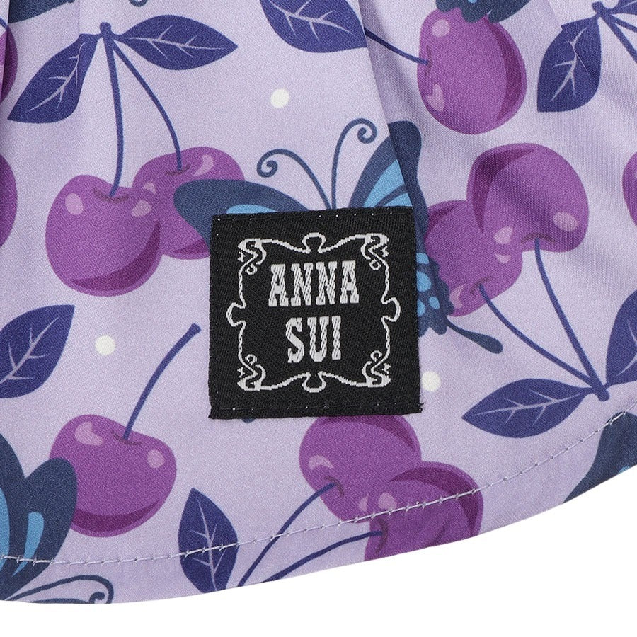 ANNA SUI　リボンタイチェリー総柄ワンピース