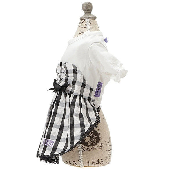 ANNA SUI　ギンガムチェックドッキングワンピース