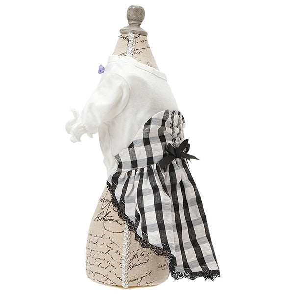 ANNA SUI　ギンガムチェックドッキングワンピース