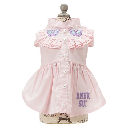 ANNA SUI　蝶刺繍シャツワンピ