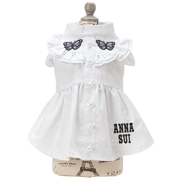 ANNA SUI　蝶刺繍シャツワンピ