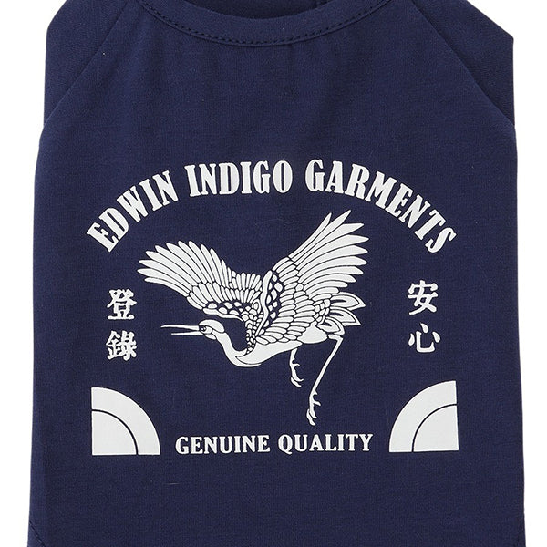 【COOL】【虫よけ】EDWIN　藍染風タンチョウTシャツ