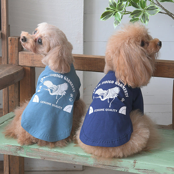 【COOL】【虫よけ】EDWIN　藍染風タンチョウTシャツ