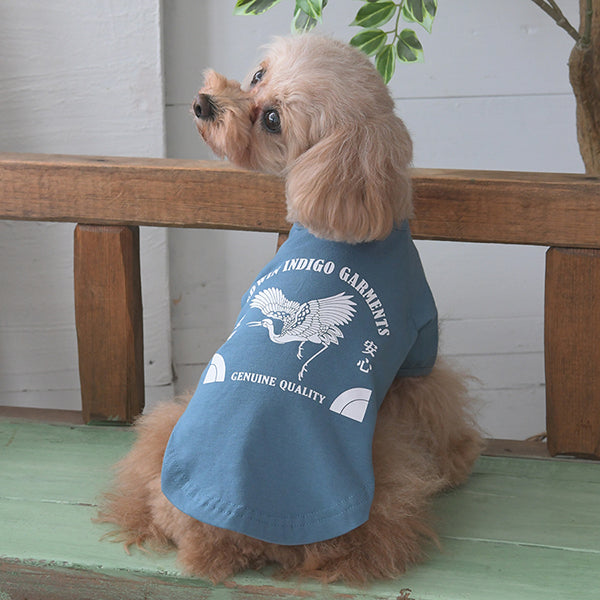 【COOL】【虫よけ】EDWIN　藍染風タンチョウTシャツ