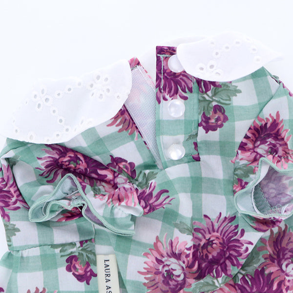 LAURA ASHLEY　コットンレース襟ワンピース