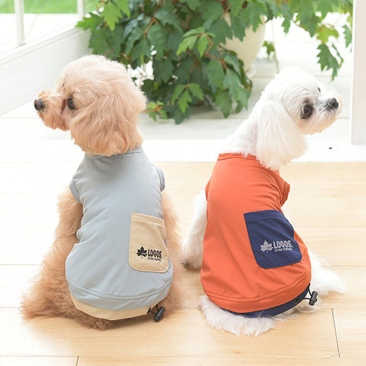 【COOL】【虫よけ】LOGOS　ポケット付レイヤードタンクトップ