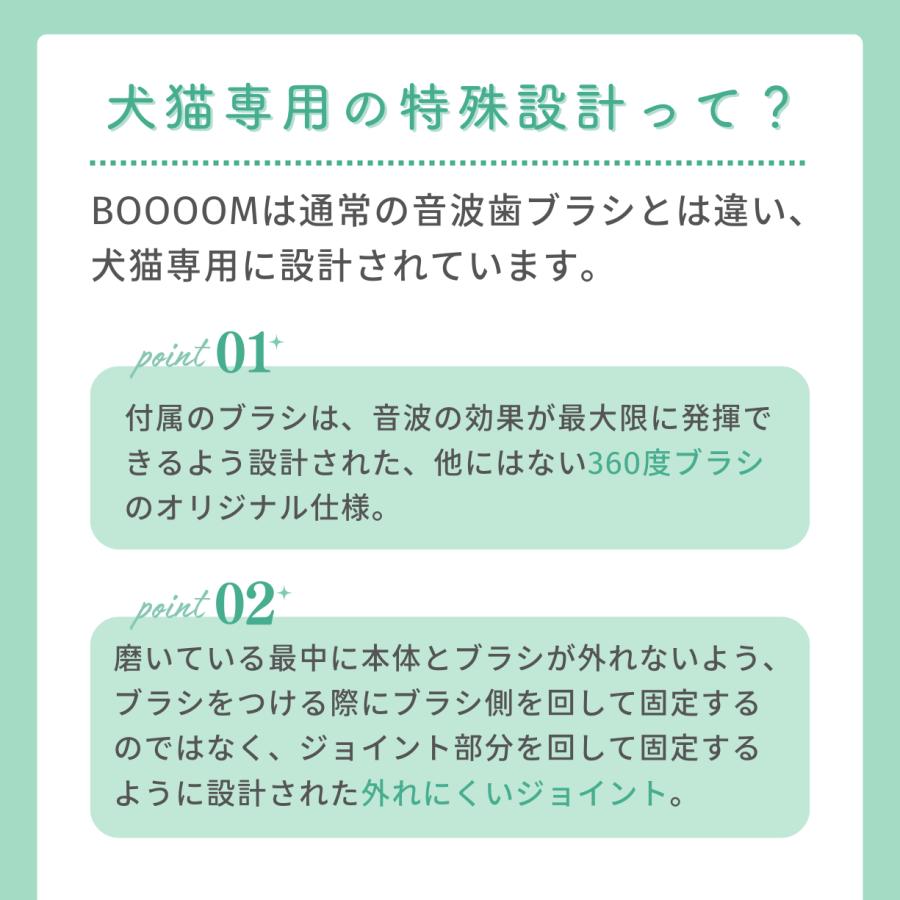 犬猫専用音波歯ブラシBOOOOMプロ　替えブラシ　スモール